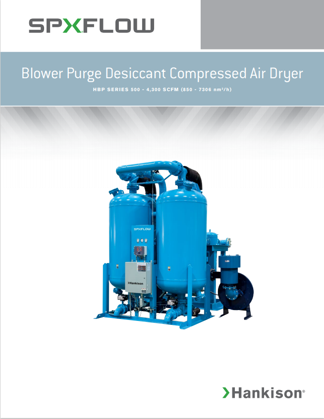 blower purge desiccant compressed air dryer brochure. Hankison Dryer. SPX. SPXFLOW.